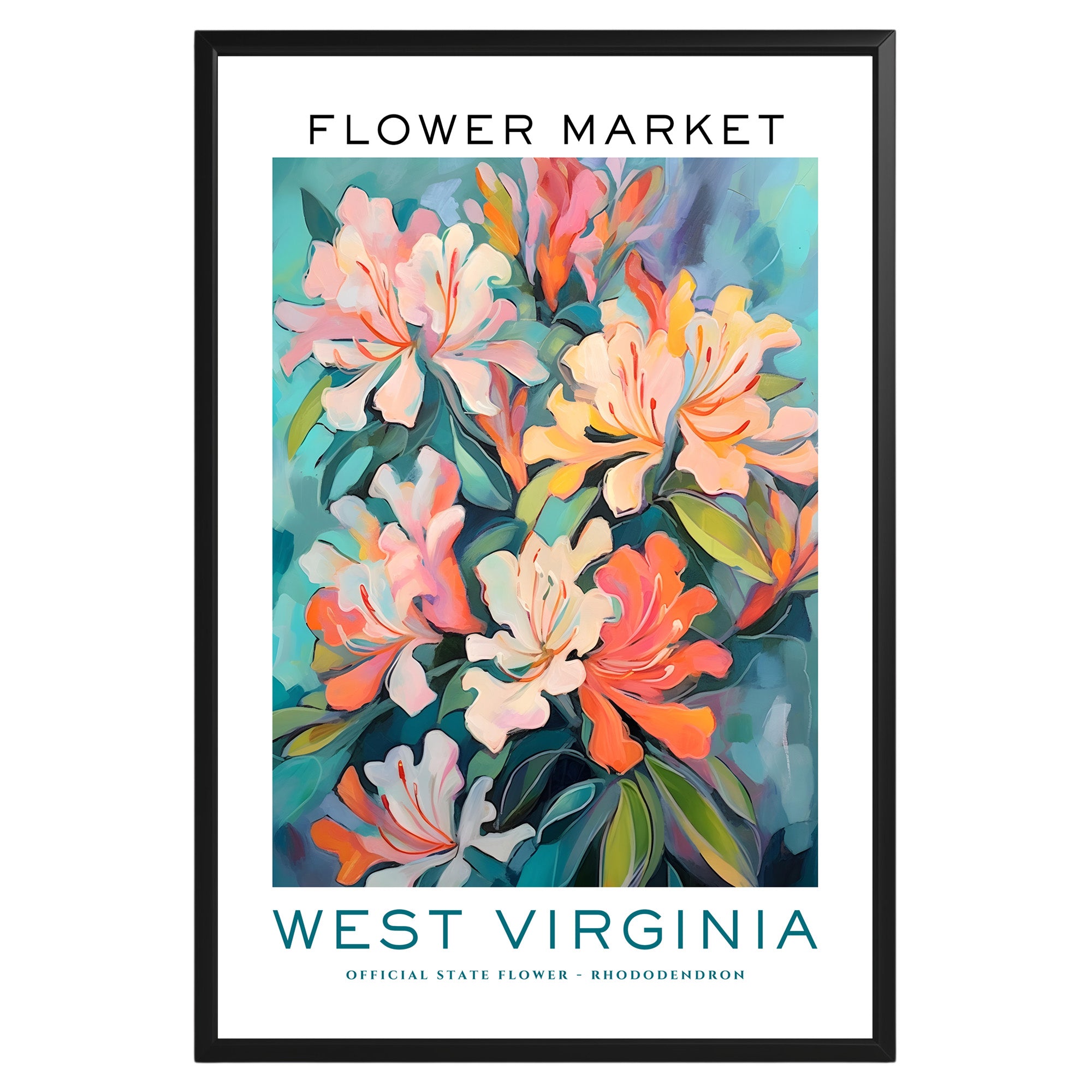 West Virginia State Flower Market Poster - GroovyGrove