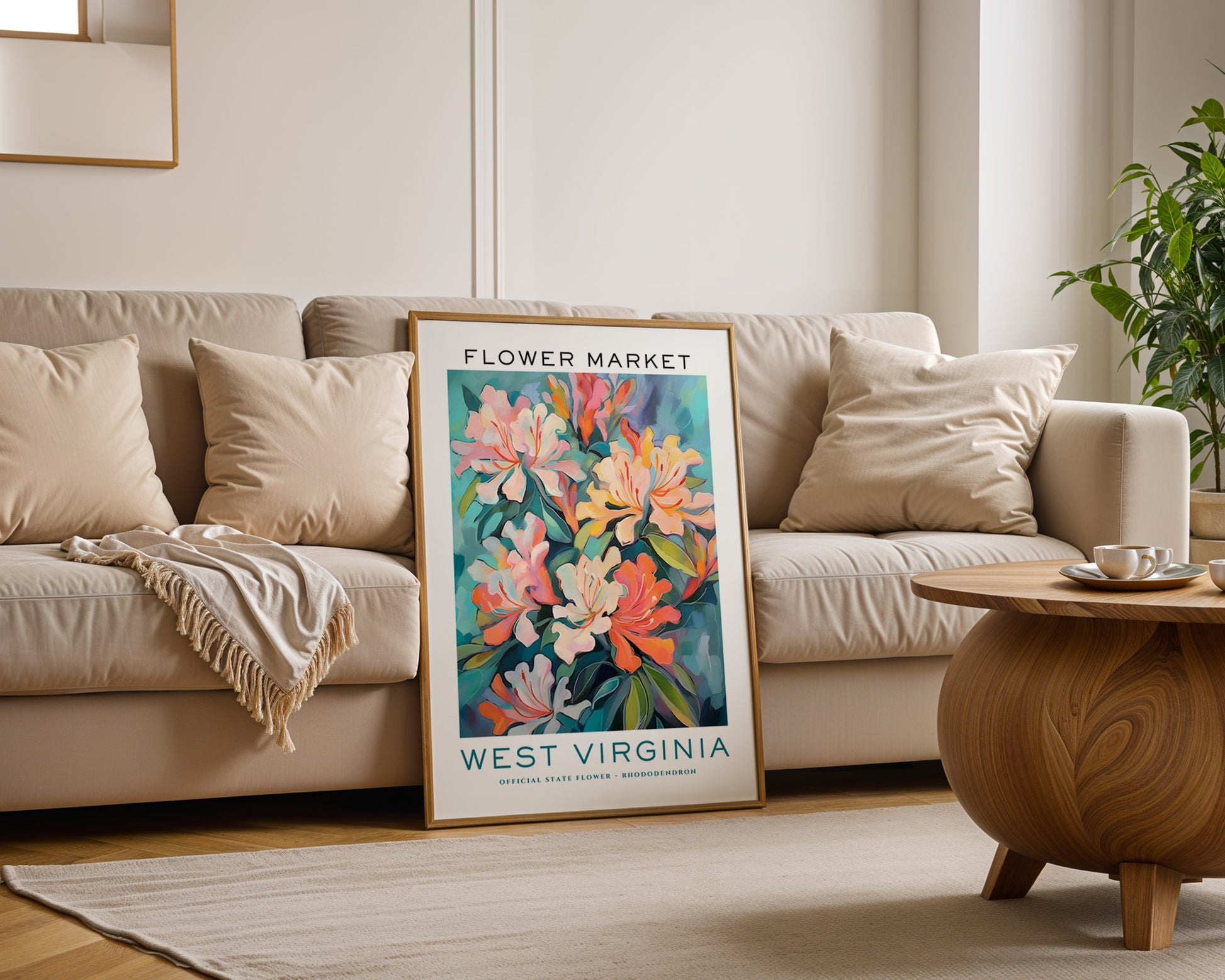 West Virginia State Flower Market Poster - GroovyGrove