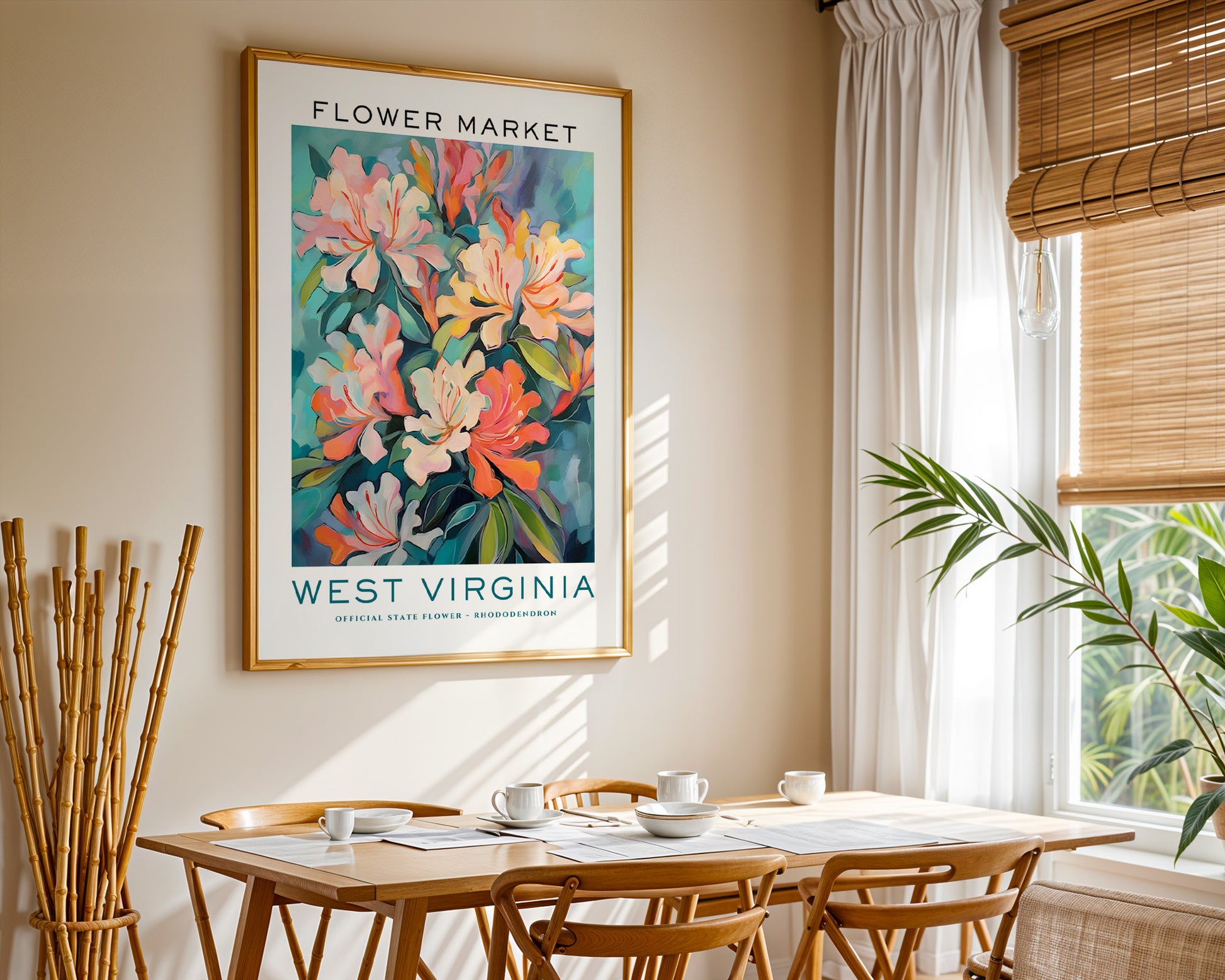 West Virginia State Flower Market Poster - GroovyGrove