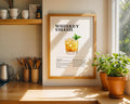 Whiskey Smash Cocktail Recipe Poster - GroovyGrove