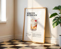 White Russian Cocktail Recipe Poster - GroovyGrove