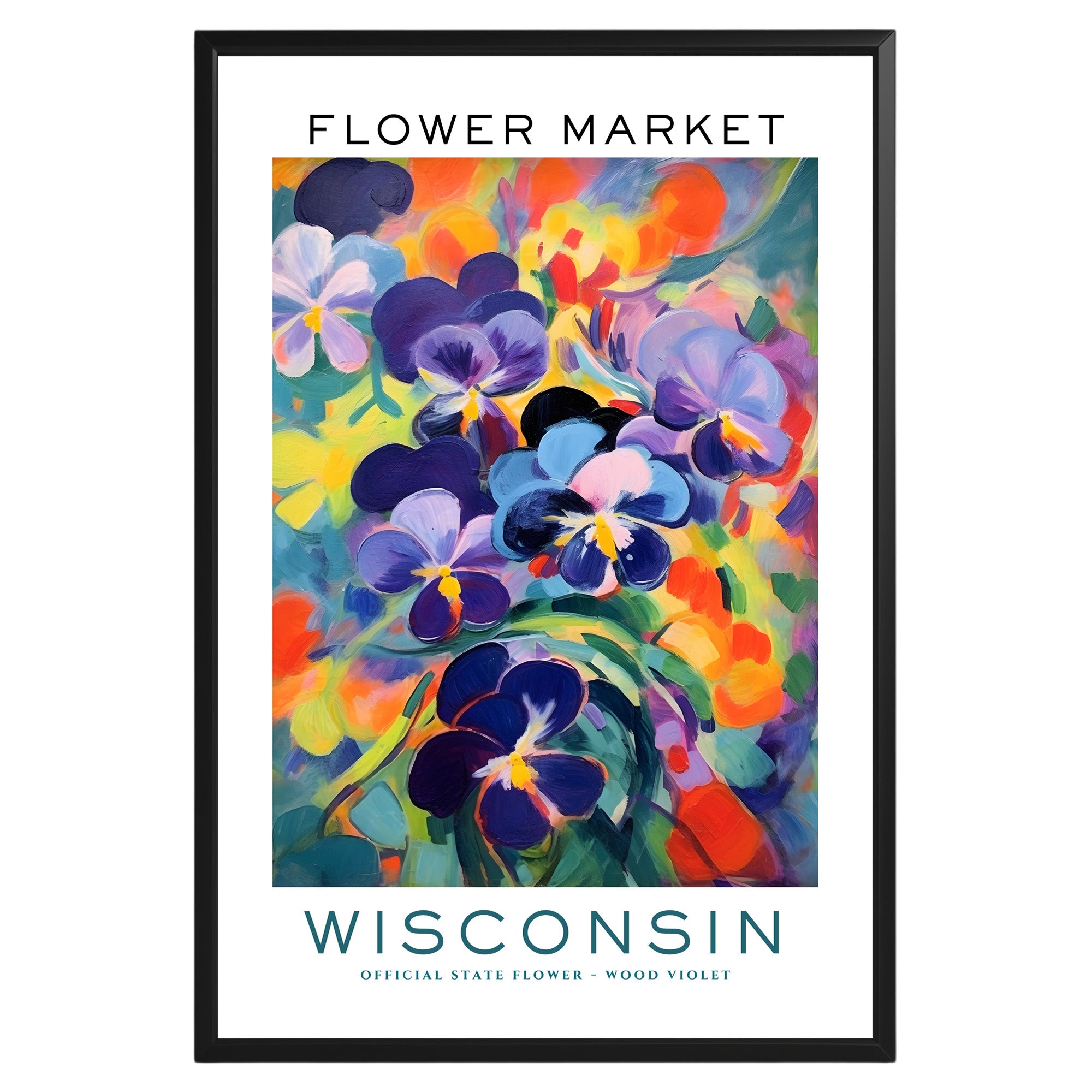 Wisconsin State Flower Market Poster - GroovyGrove