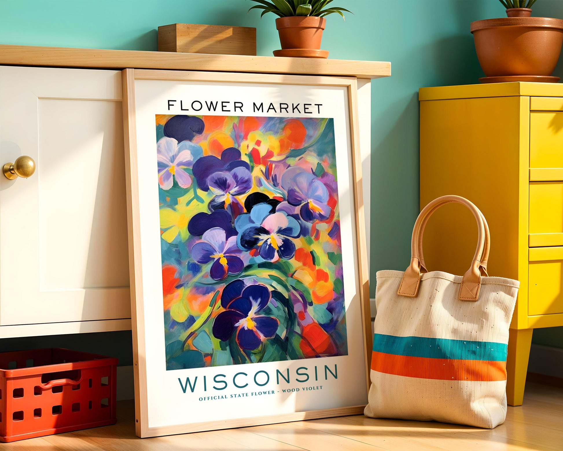 Wisconsin State Flower Market Poster - GroovyGrove