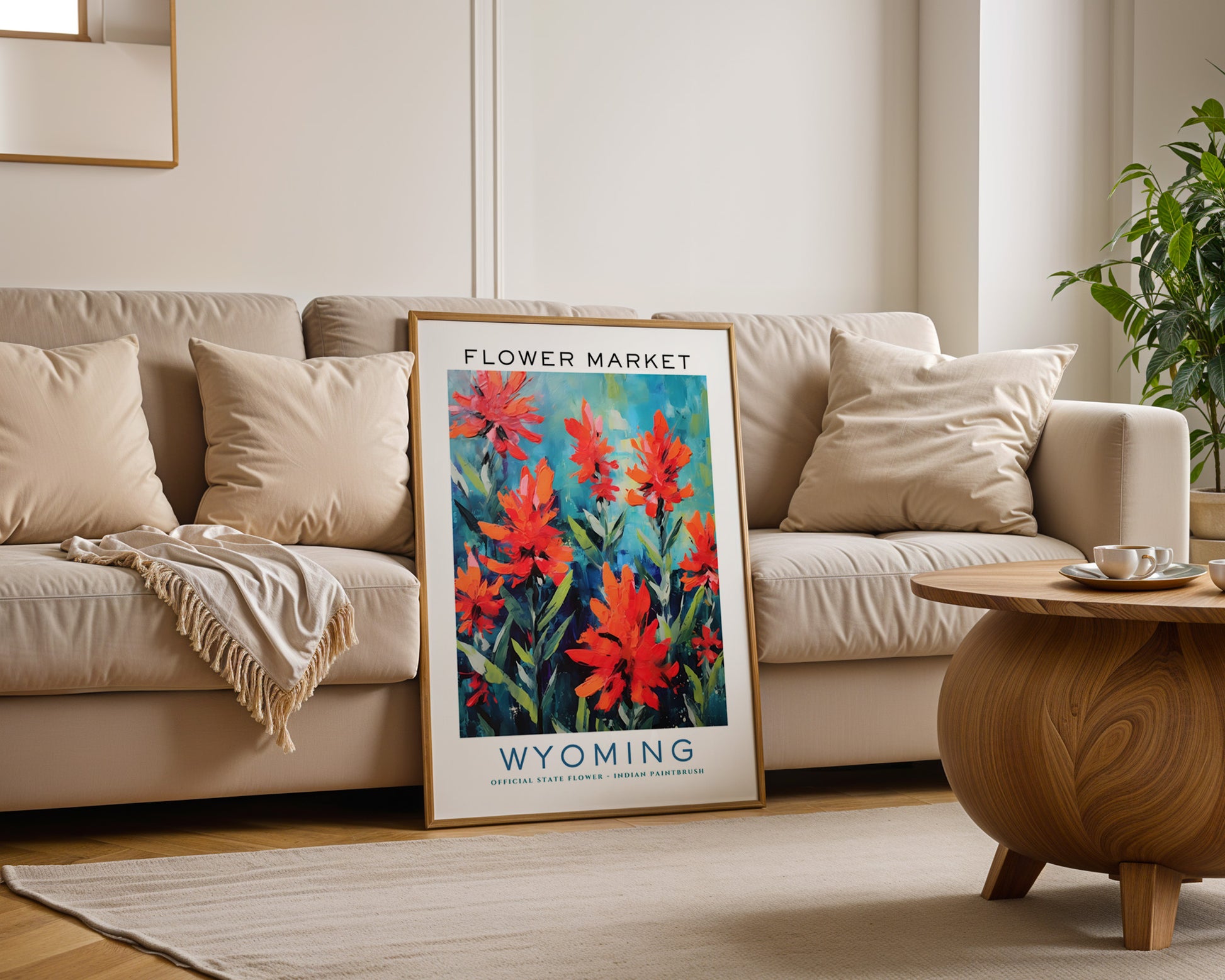 Wyoming State Flower Market Poster - GroovyGrove