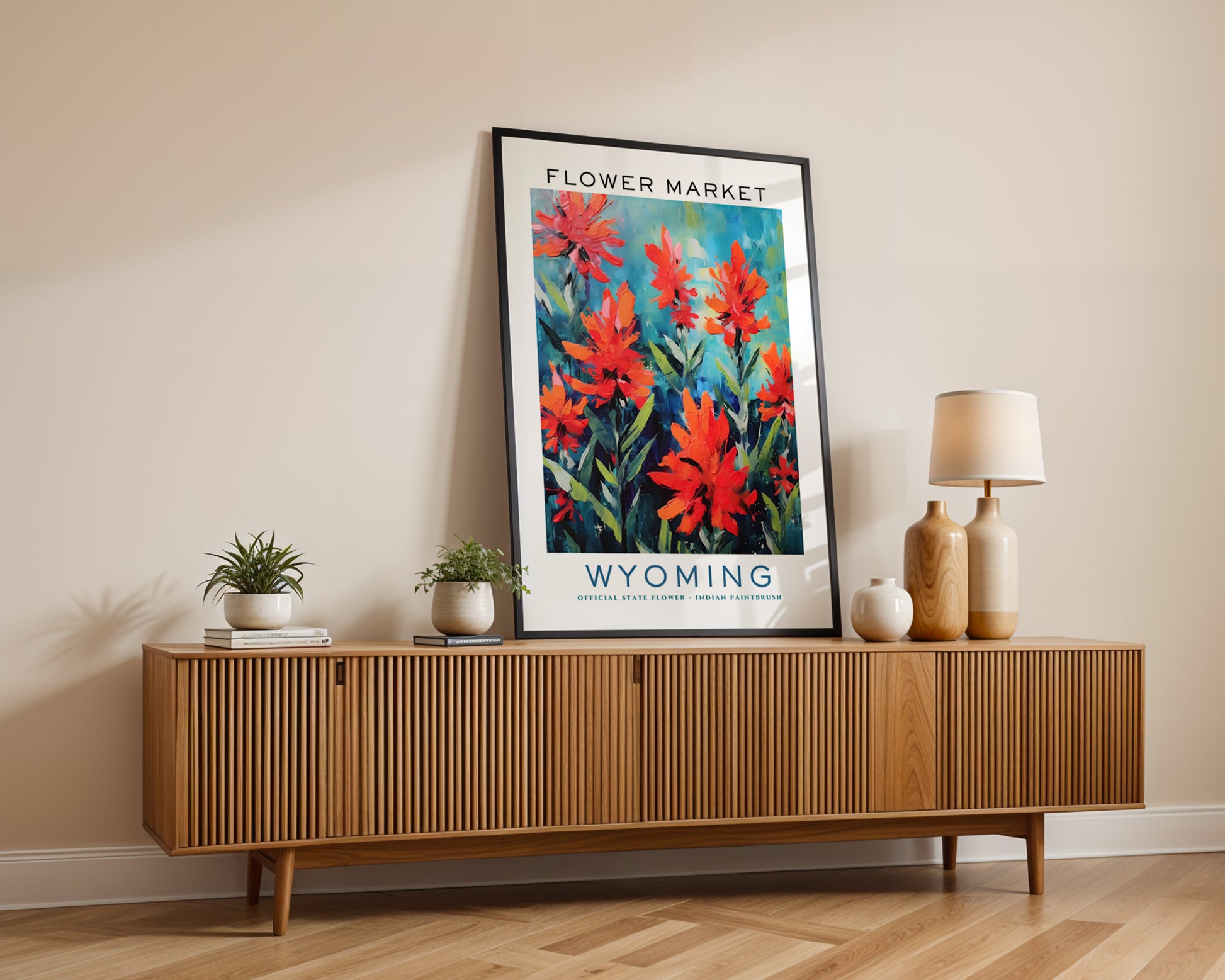 Wyoming State Flower Market Poster - GroovyGrove