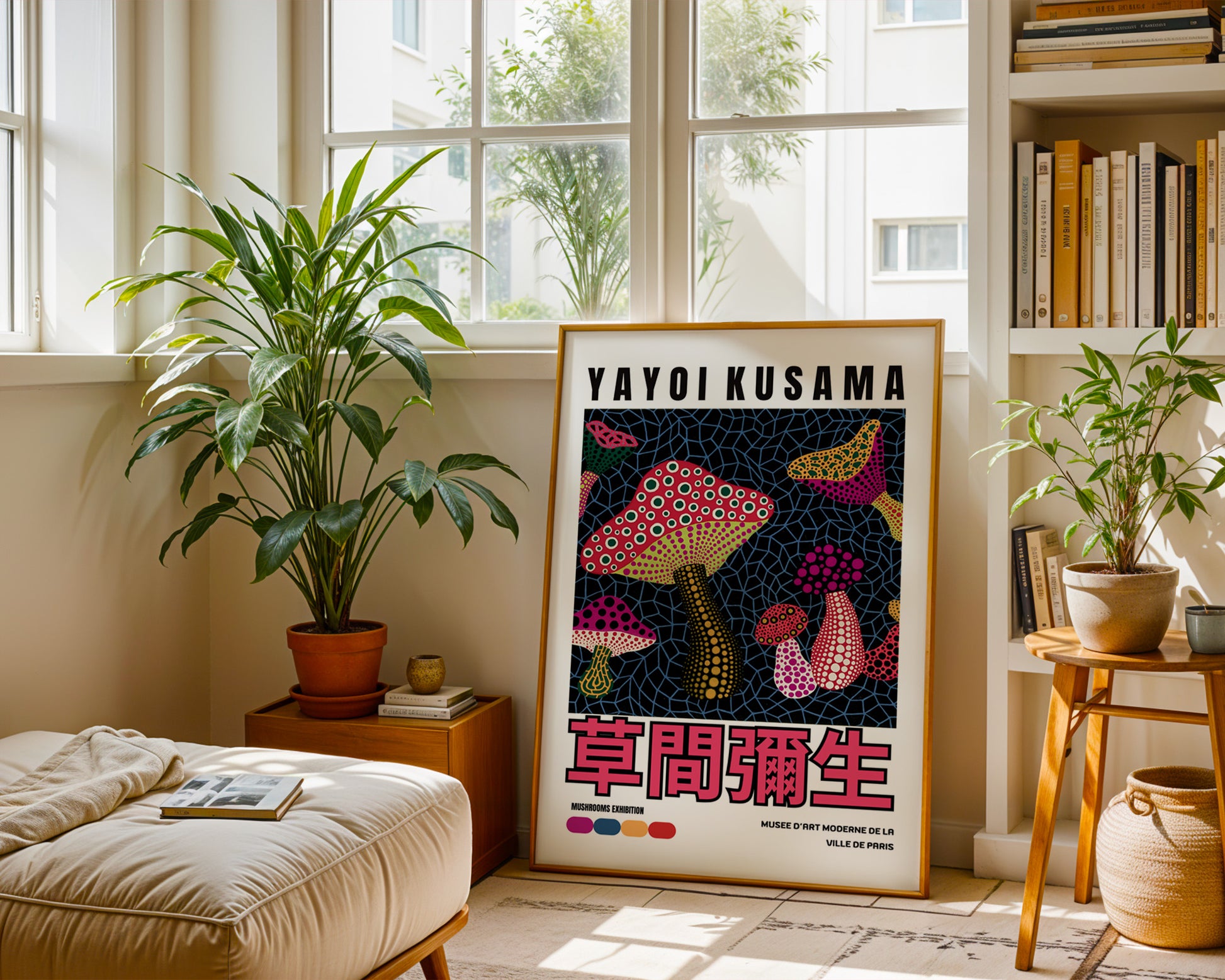 Yayoi Kusama Mushrooms Poster - GroovyGrove