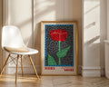 Yayoi Kusama Red Flower Poster - GroovyGrove