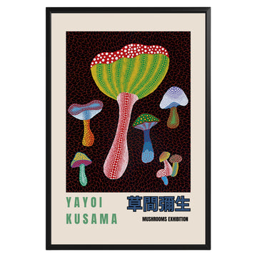 Yayoi Kusama Mushrooms Poster - GroovyGrove