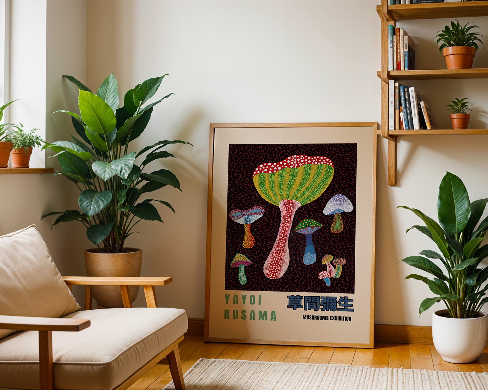 Yayoi Kusama Mushrooms Poster - GroovyGrove