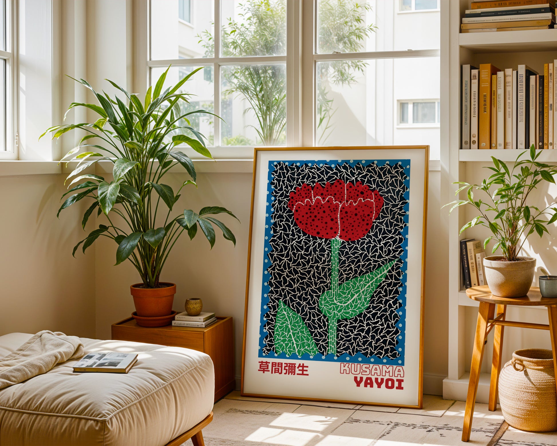 Yayoi Kusama Red Flower Poster - GroovyGrove