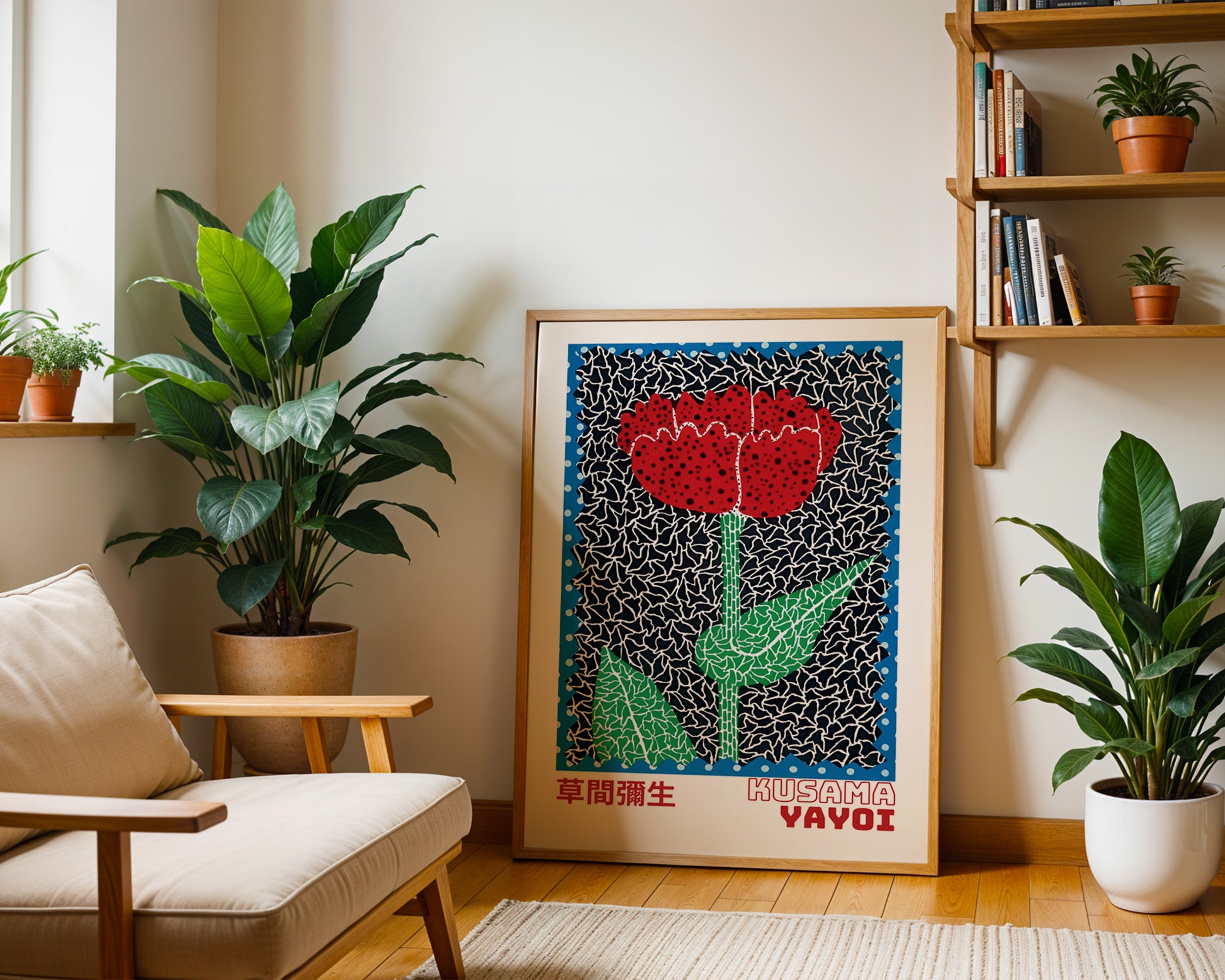 Yayoi Kusama Red Flower Poster - GroovyGrove