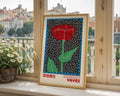 Yayoi Kusama Red Flower Poster - GroovyGrove