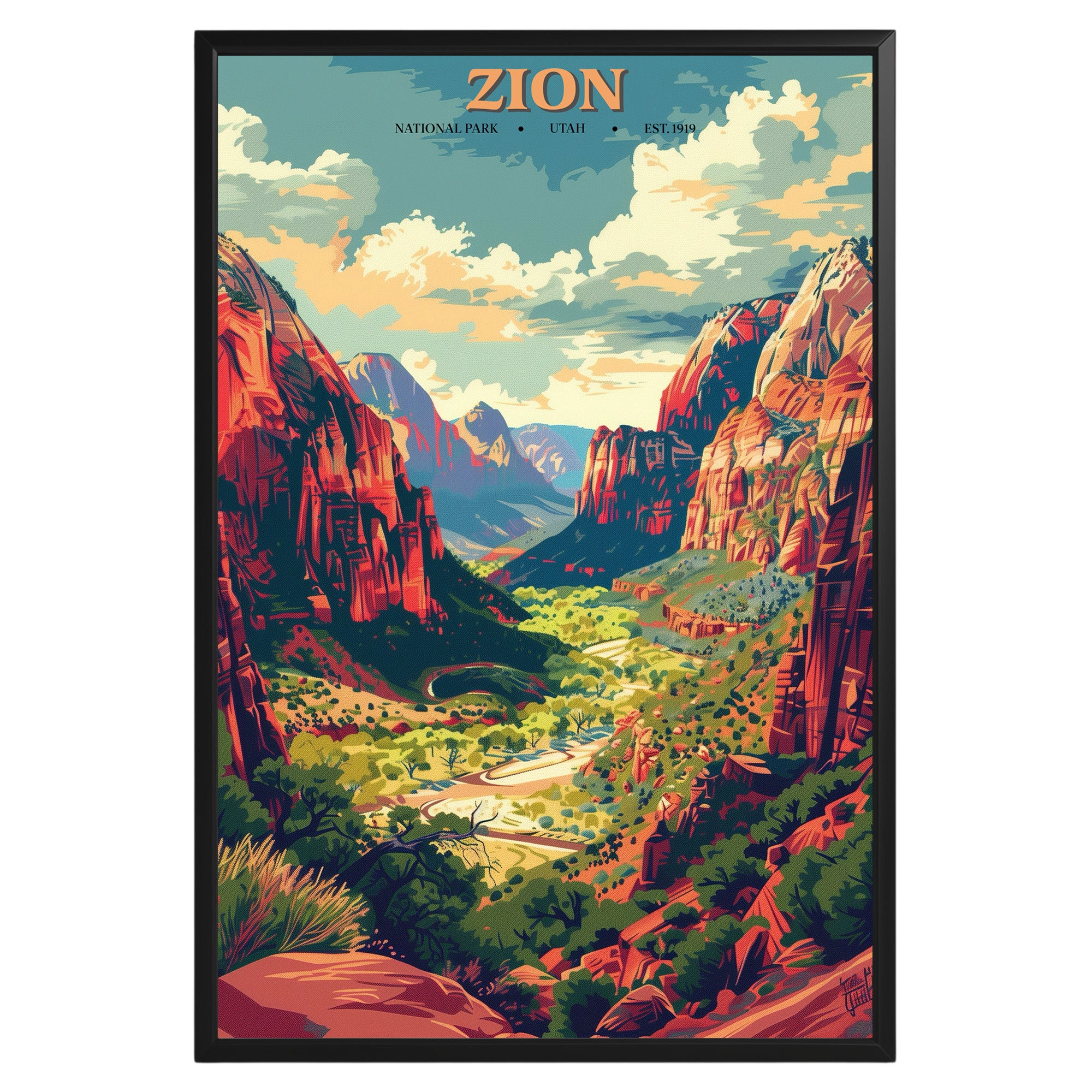 Zion National Park Vintage Poster - GroovyGrove