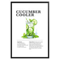 Cucumber Cooler Cocktail Recipe Poster - GroovyGrove