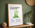 Cucumber Cooler Cocktail Recipe Poster - GroovyGrove