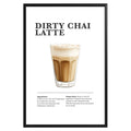 Dirty Chai Latte Coffee Recipe Poster - GroovyGrove