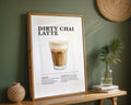 Dirty Chai Latte Coffee Recipe Poster - GroovyGrove