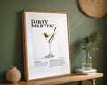 Dirty Martini Cocktail Recipe Poster - GroovyGrove