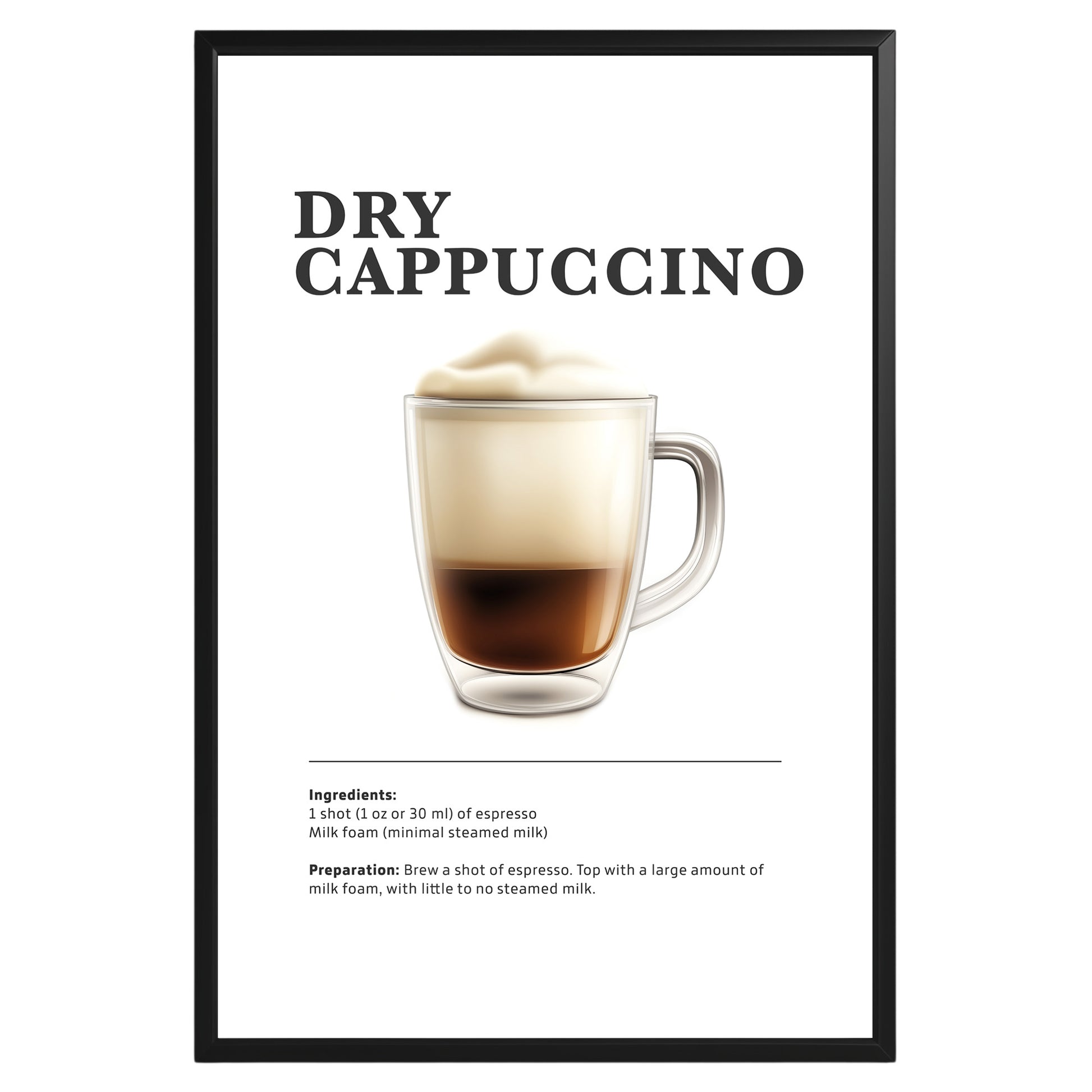 Dry Cappuccino Coffee Recipe Poster - GroovyGrove