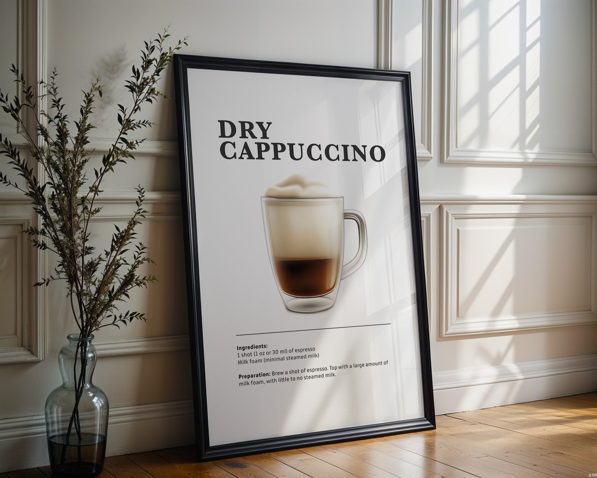 Dry Cappuccino Coffee Recipe Poster - GroovyGrove