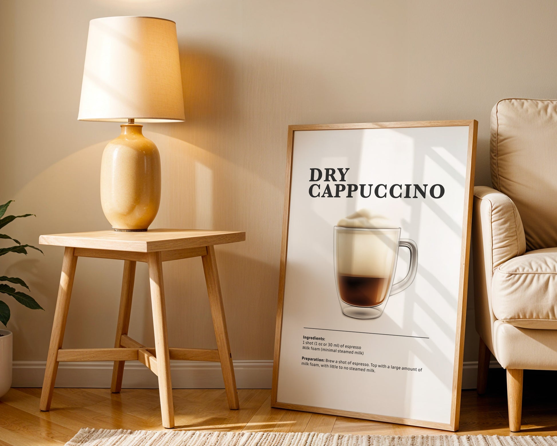 Dry Cappuccino Coffee Recipe Poster - GroovyGrove