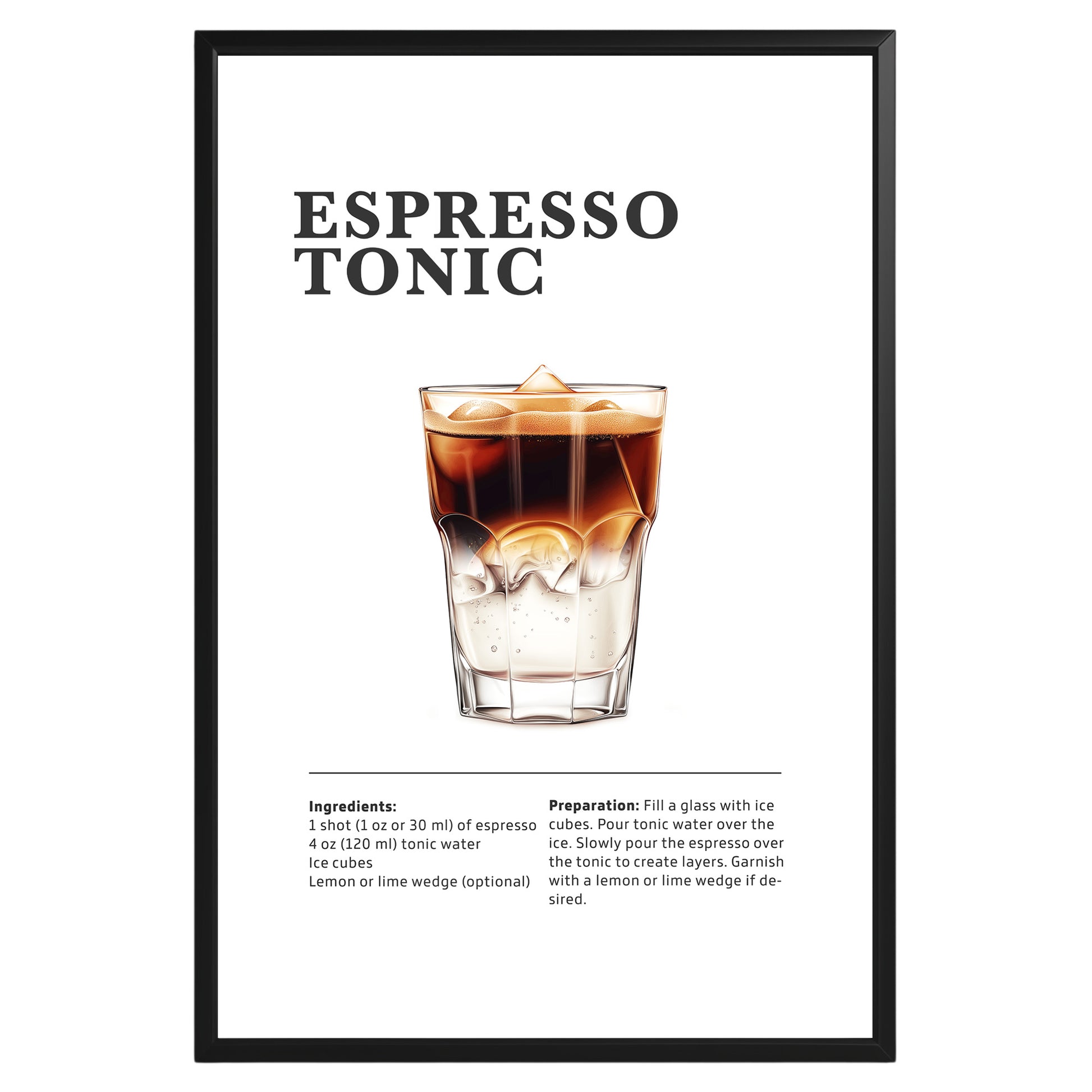 Espresso Tonic Coffee Recipe Poster - GroovyGrove