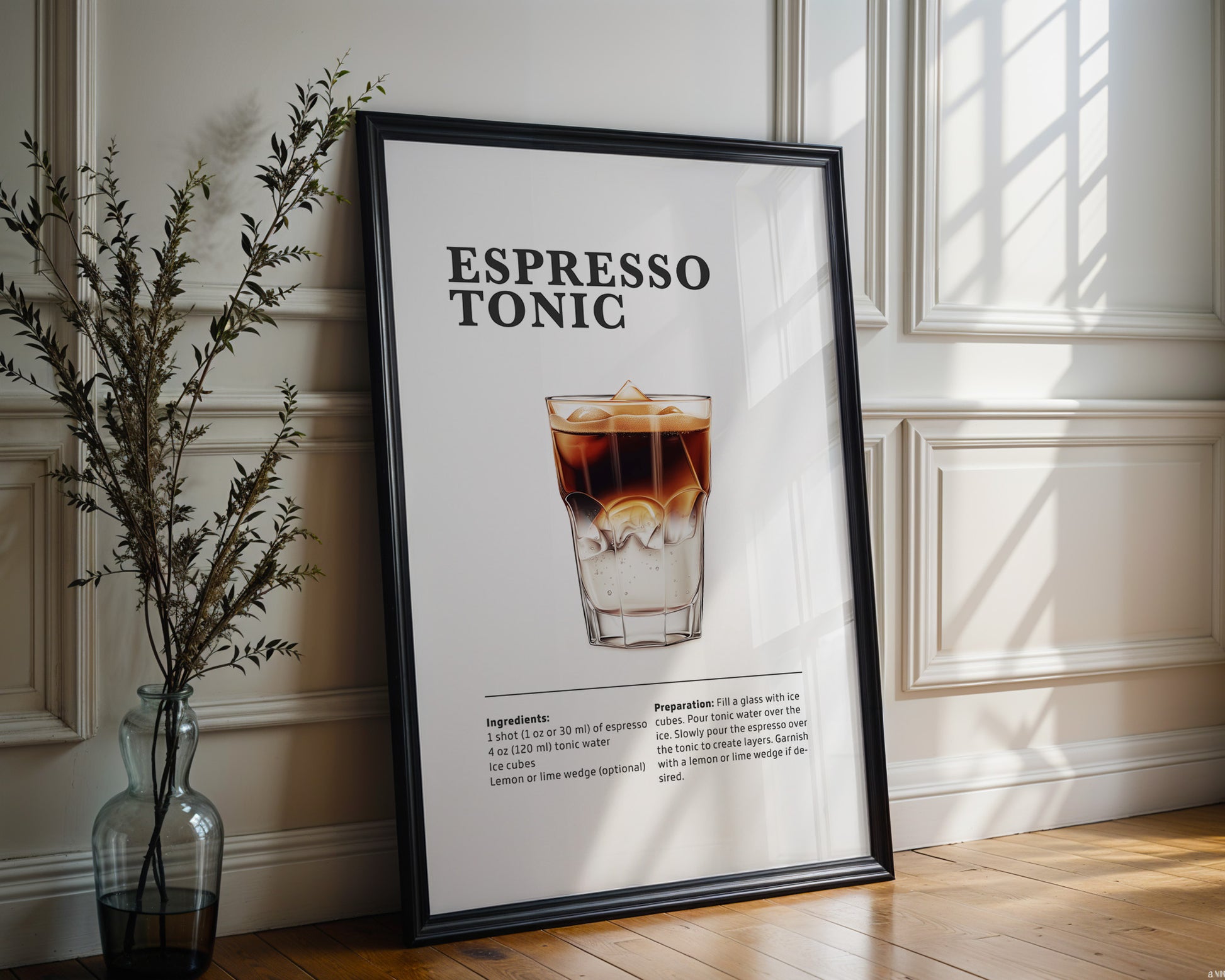 Espresso Tonic Coffee Recipe Poster - GroovyGrove