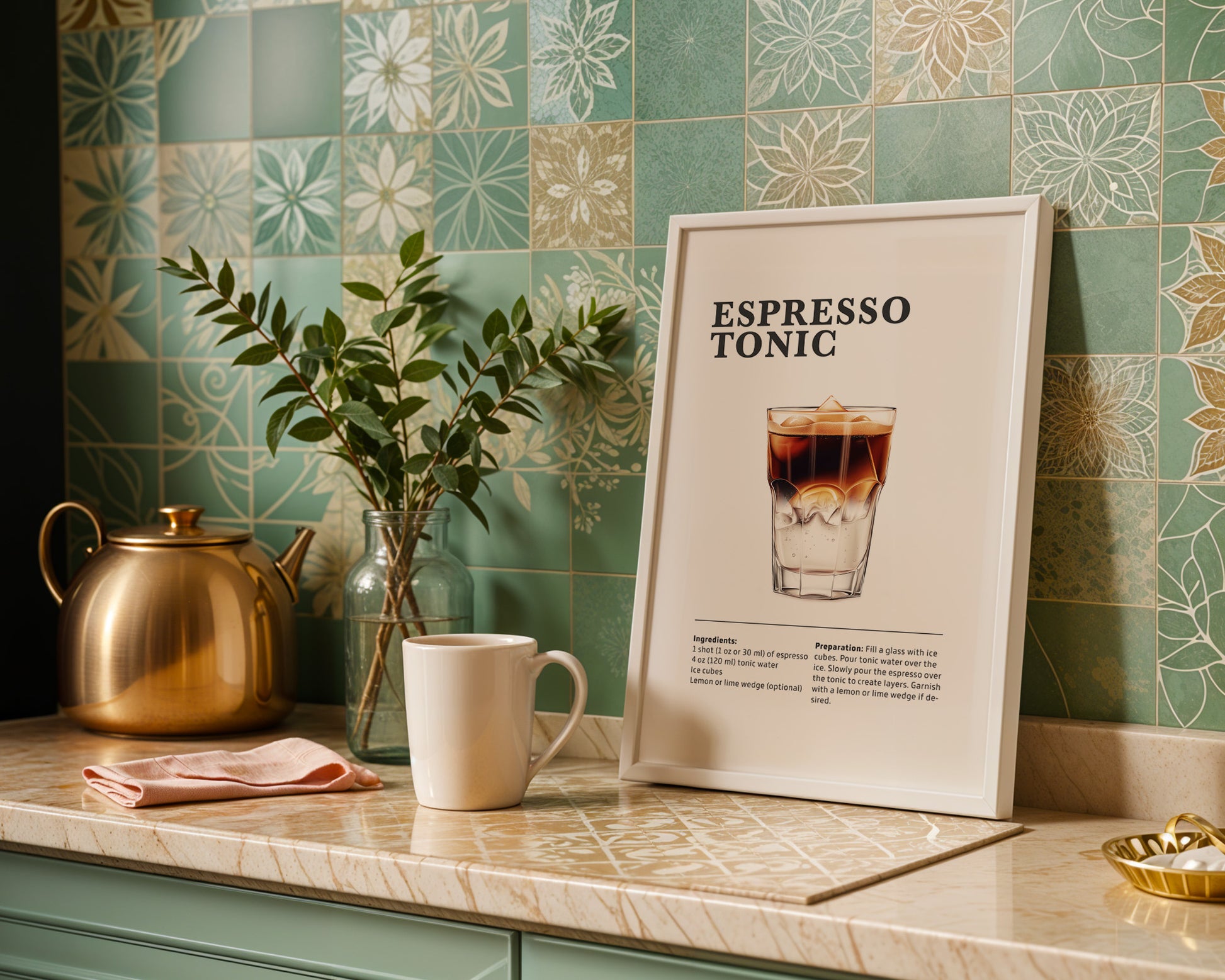 Espresso Tonic Coffee Recipe Poster - GroovyGrove