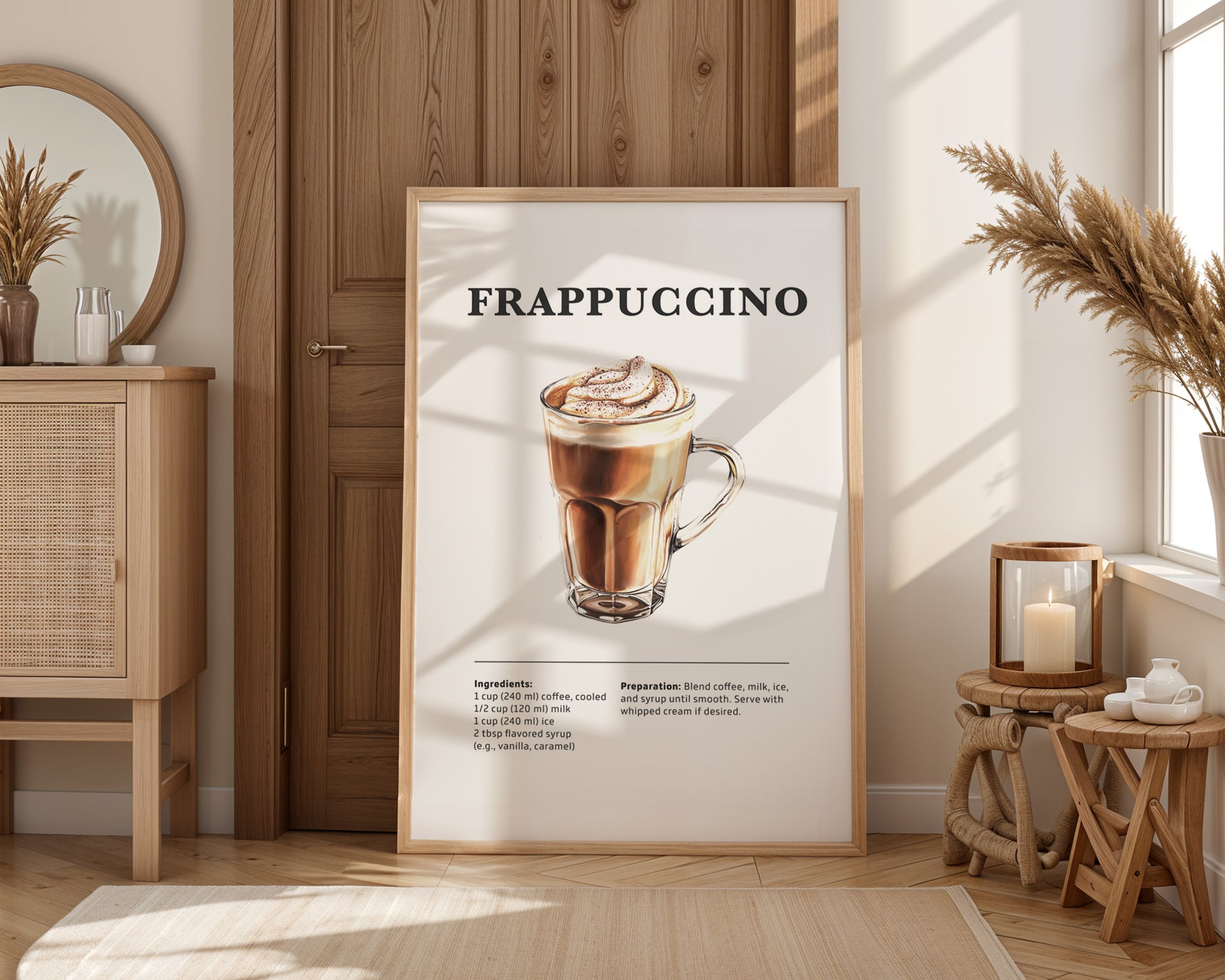 Frappuccino Coffee Recipe Poster - GroovyGrove