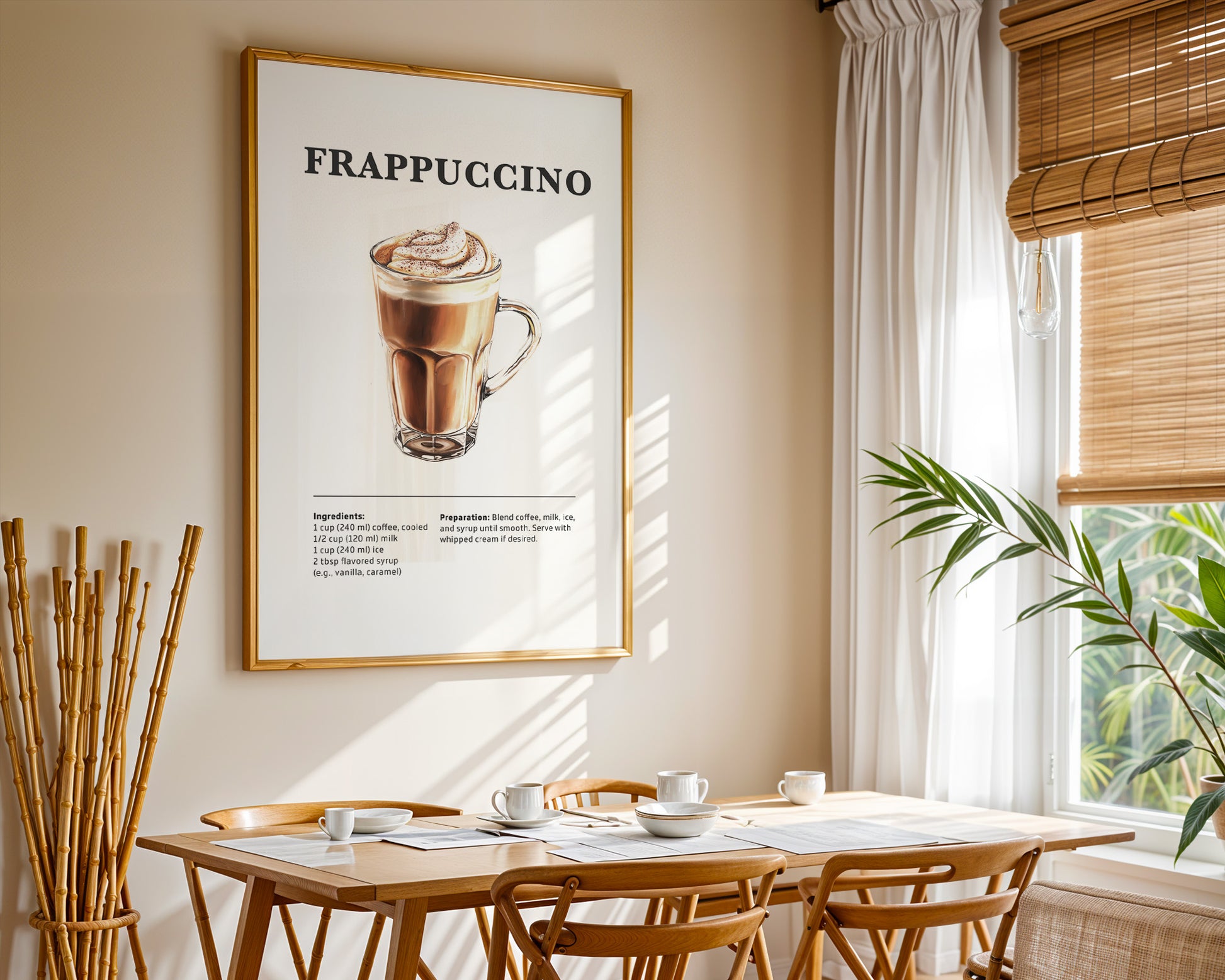 Frappuccino Coffee Recipe Poster - GroovyGrove