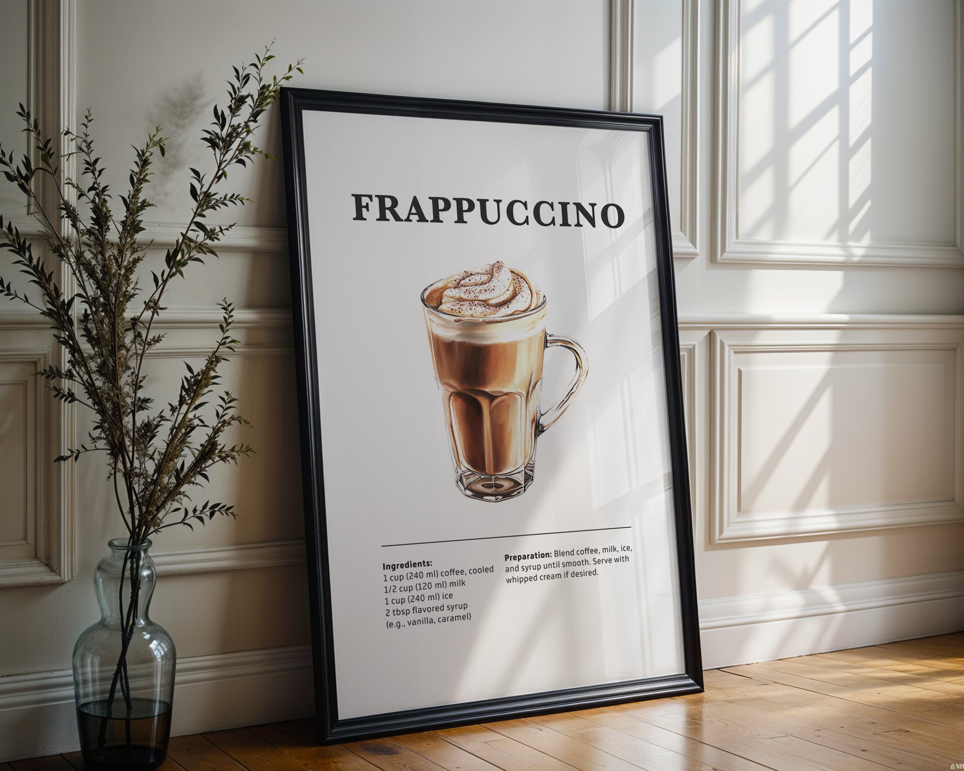 Frappuccino Coffee Recipe Poster - GroovyGrove