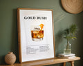 Gold Rush Cocktail Recipe Poster - GroovyGrove