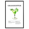 Grasshopper Cocktail Recipe Poster - GroovyGrove