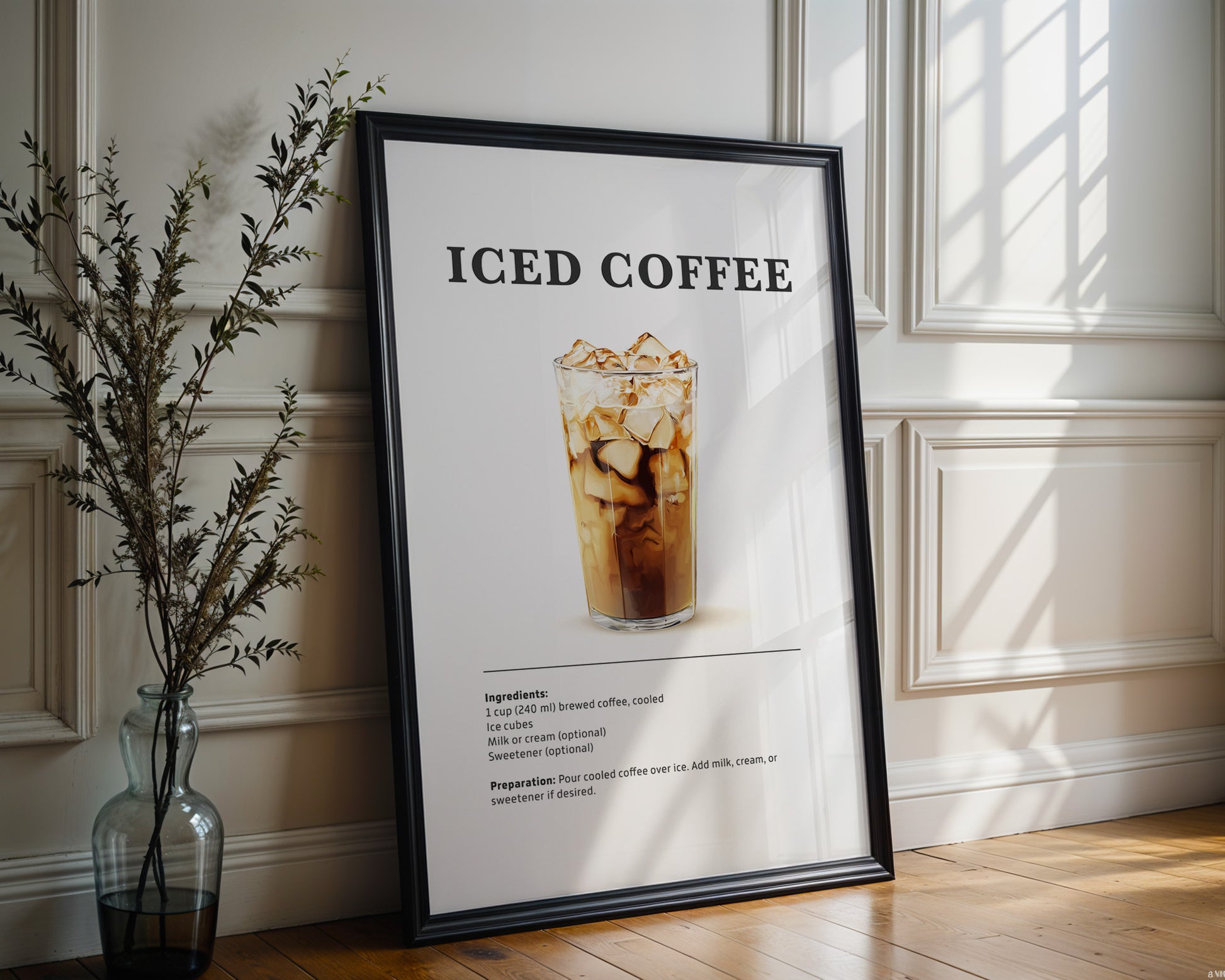 Iced Coffee Recipe Poster - GroovyGrove