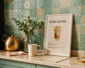 Iced Latte Coffee Recipe Poster - GroovyGrove