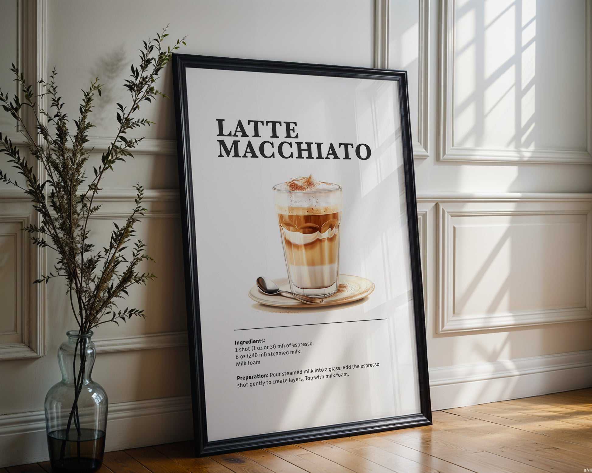 Latte Macchiato Coffee Recipe Poster - GroovyGrove