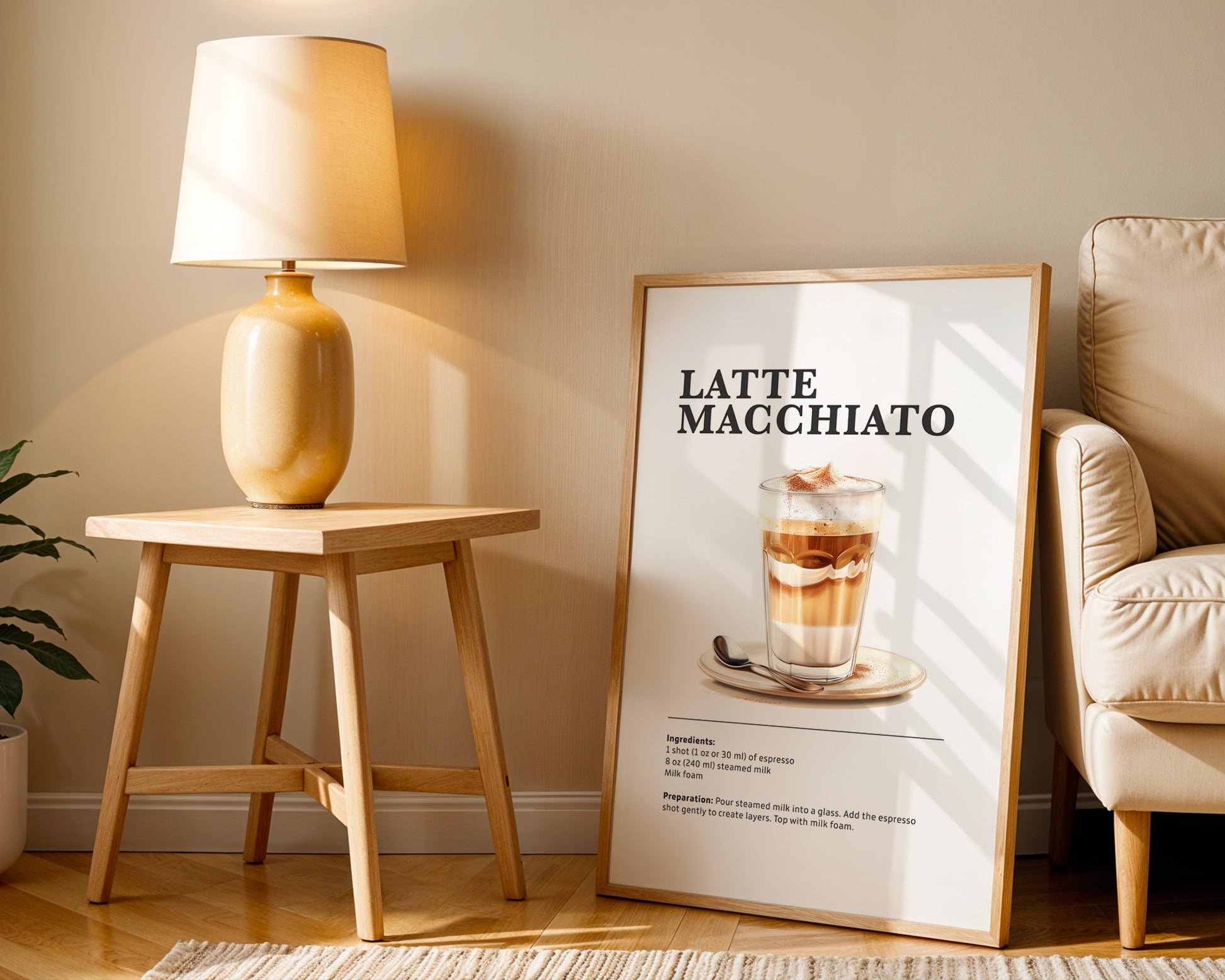 Latte Macchiato Coffee Recipe Poster - GroovyGrove