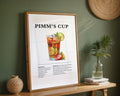 Pimm's Cup Cocktail Recipe Poster - GroovyGrove