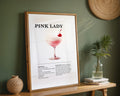 Pink Lady Cocktail Recipe Poster - GroovyGrove