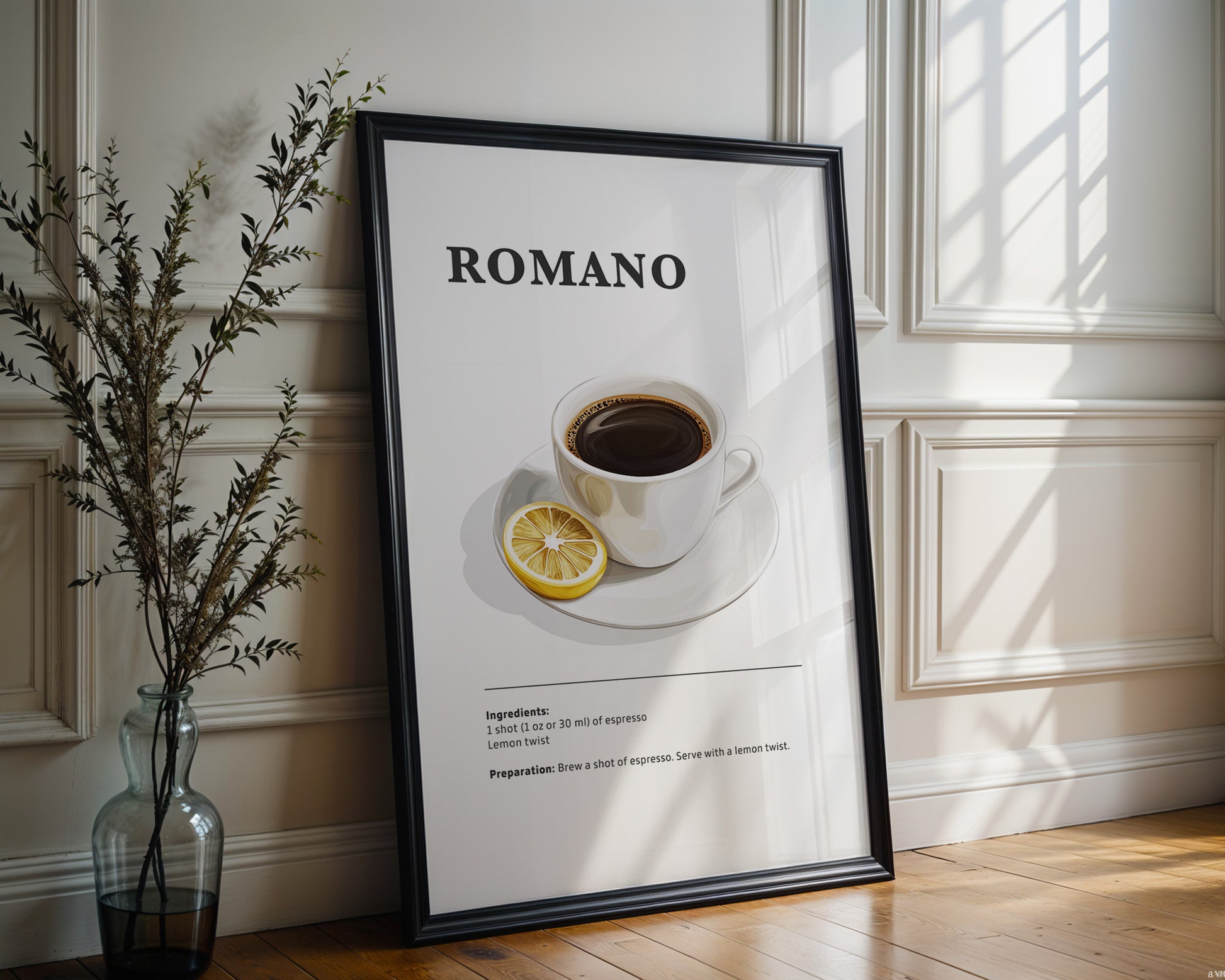 Romano Coffee Recipe Poster - GroovyGrove